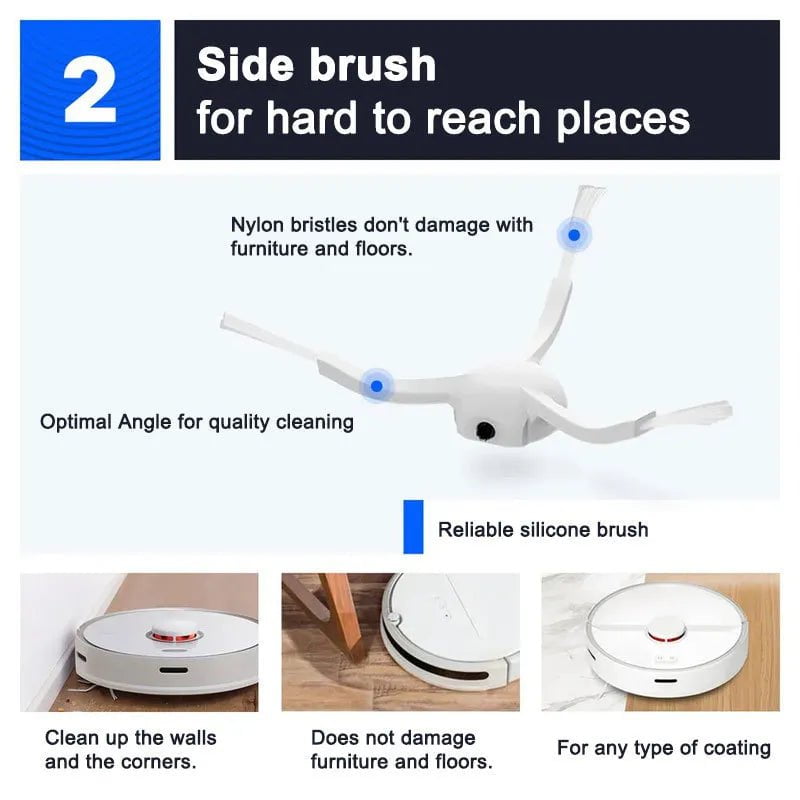Storazone Hepa Filter Main Side Brush Mop Cloth for Xiaomi Mijia 1C 1T Mi Robot Vacuum Mop Dreame F9 Robotic Vacuum Cleaner Accessories