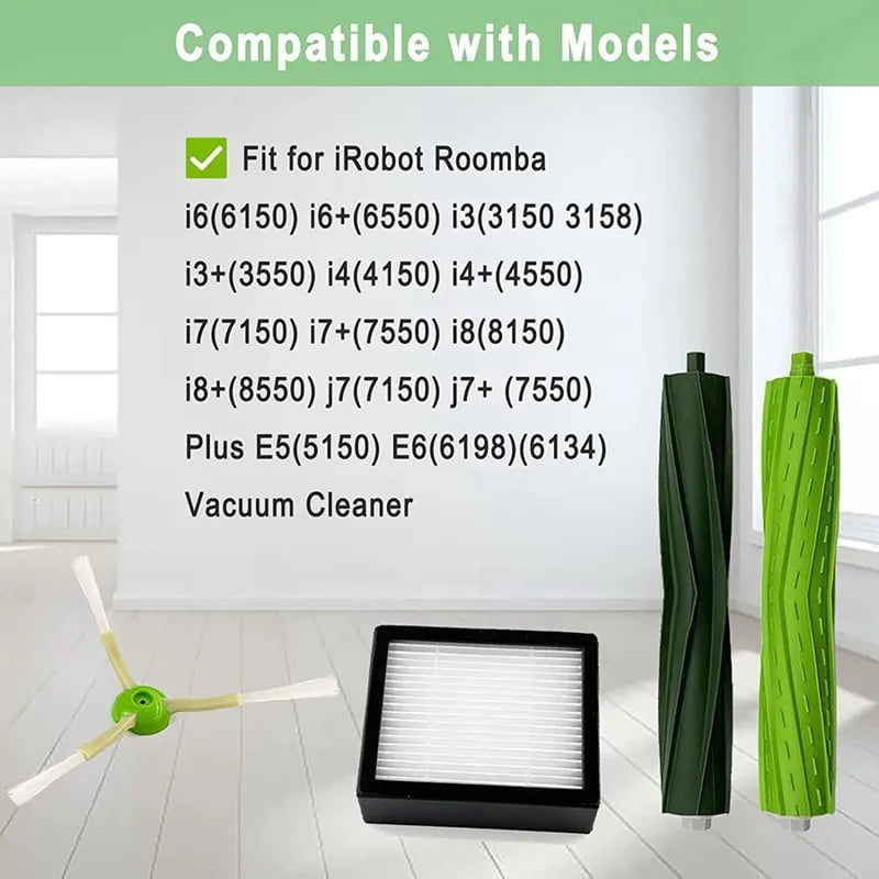 Storazone Hepa Filter Side Brush For iRobot Roomba I7 I7+ I6 I8 I3 J7 Plus E5 E7 E&I Series Vacuums Cleaner Dust Bag Replacement Parts