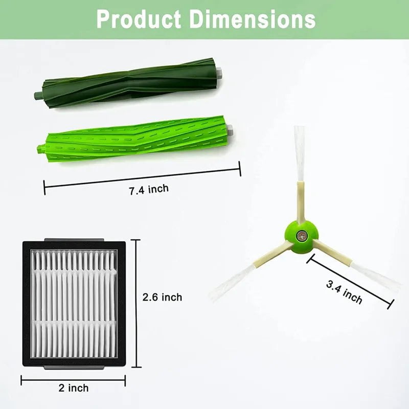 Storazone Hepa Filter Side Brush For iRobot Roomba I7 I7+ I6 I8 I3 J7 Plus E5 E7 E&I Series Vacuums Cleaner Dust Bag Replacement Parts