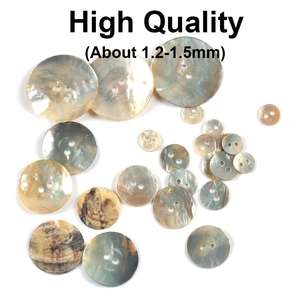 Storazone High quality / 9mm 50Pcs Natural Mother Of Pearl Shell Decorative Buttons For Scrapbooking Sewing DIY Crafts Handwork Accessories Home Decoration