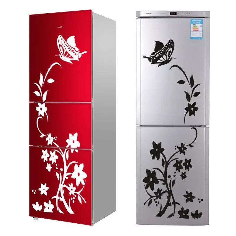 Storazone High Quality Creative Refrigerator Black Sticker Butterfly Pattern Wall Stickers Home Decoration Kitchen Wall Art Mural Decor