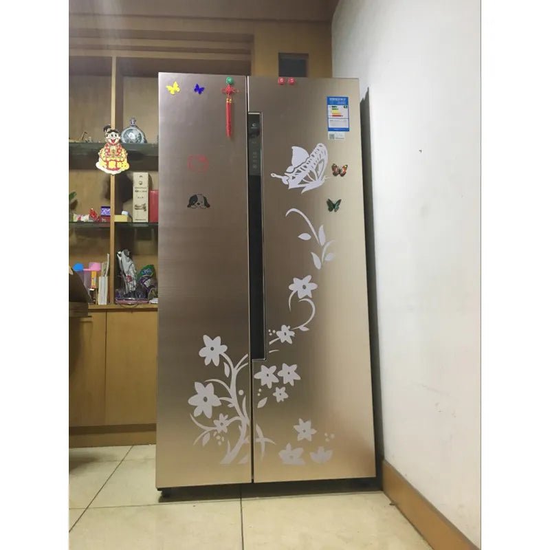 Storazone High Quality Creative Refrigerator Black Sticker Butterfly Pattern Wall Stickers Home Decoration Kitchen Wall Art Mural Decor