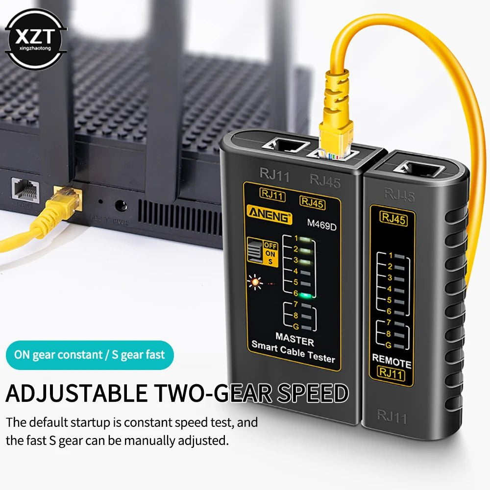 Storazone high-quality M469D RJ45 Cable lan tester Network Cable Tester RJ45 RJ11 RJ12 CAT5 UTP LAN Cable Tester Networking Repair Tool