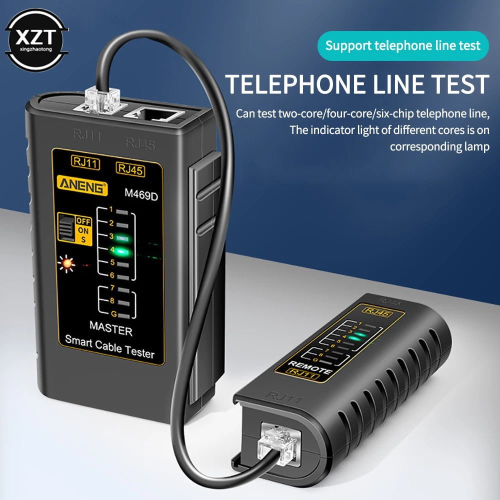 Storazone high-quality M469D RJ45 Cable lan tester Network Cable Tester RJ45 RJ11 RJ12 CAT5 UTP LAN Cable Tester Networking Repair Tool