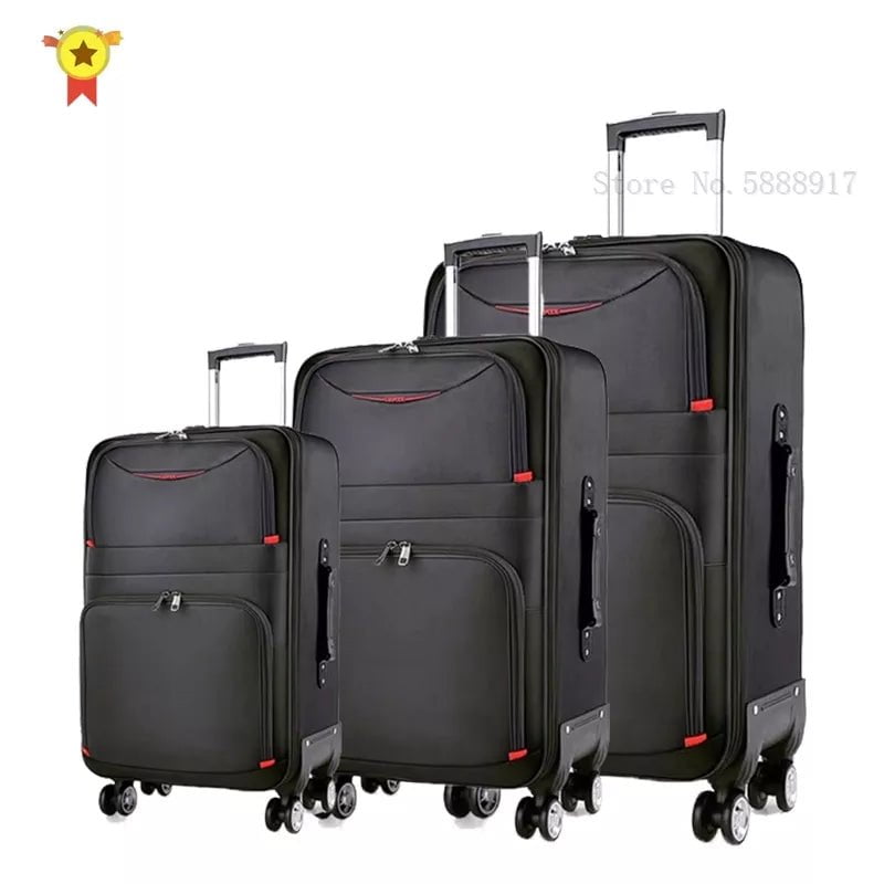 Storazone High quality suitcase sets 3 pieces waterproof Oxford Rolling Luggage Business Brand Travel Suitcase 20/24/28 inch Trolley Case