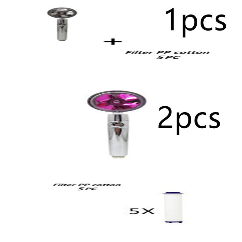 STORAZONE Home Appliances 15set Propeller Driven Shower Head With Stop Button And Cotton Filter Turbocharged High Pressure Handheld Shower Nozzle