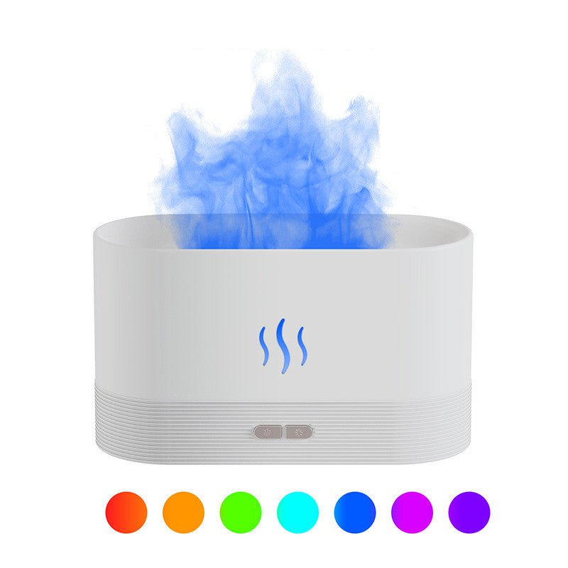 STORAZONE Home Appliances 7Colors white / USB plug in version Aroma Diffuser With Flame Light Mist Humidifier Aromatherapy Diffuser With Waterless Auto-Off Protection For Spa Home Yoga Office
