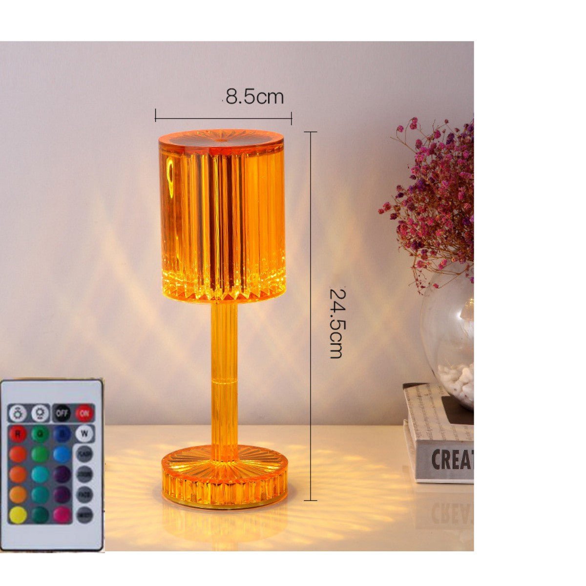 STORAZONE Home Appliances Amber / Charging remote control16Color / USB New Crystal Table Lamp Hotel Decoration Diamond Romantic Warm Led For Home Decor Romantic Gift Night Light