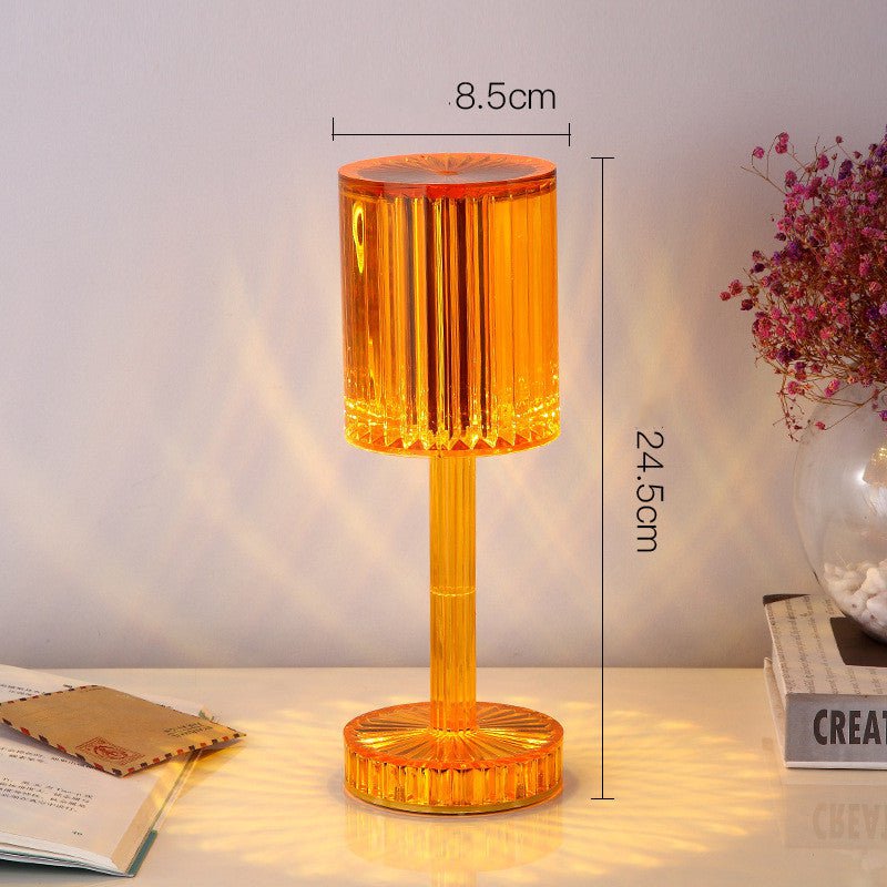 STORAZONE Home Appliances Amber / Charging touch 3colors / USB New Crystal Table Lamp Hotel Decoration Diamond Romantic Warm Led For Home Decor Romantic Gift Night Light