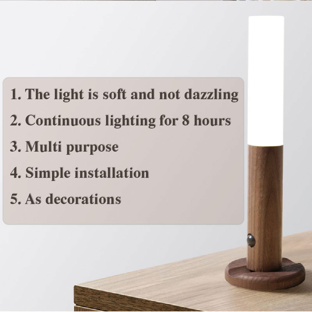 STORAZONE Home Appliances Auto LED USB Magnetic Wood Wireless Night Light Corridors Porch Lights PIR Motion Sensor Wall Light Cabinet Lamp