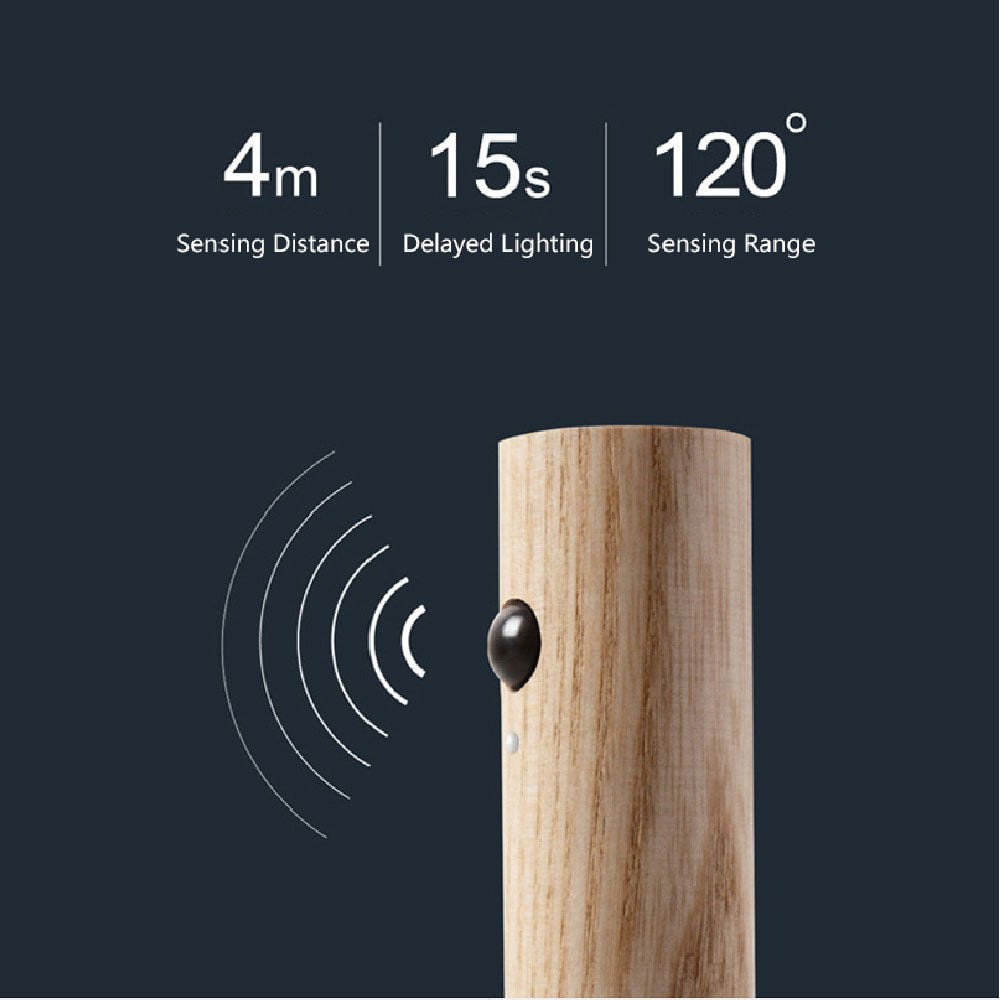 STORAZONE Home Appliances Auto LED USB Magnetic Wood Wireless Night Light Corridors Porch Lights PIR Motion Sensor Wall Light Cabinet Lamp