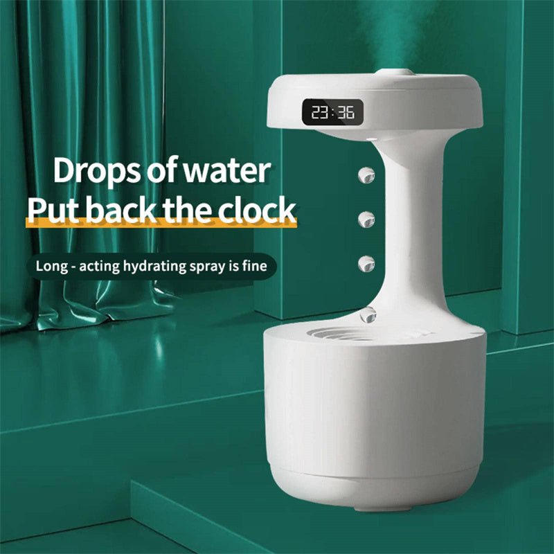 STORAZONE Home Appliances Bedroom Anti-Gravity Humidifier With Clock Water Drop Backflow Aroma Diffuser Large Capacity Office Bedroom Mute Heavy Fog Household Sprayer