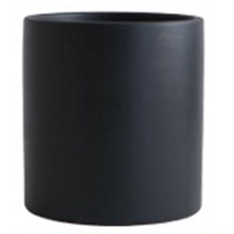 STORAZONE Home Appliances Black / 13X13X13 Nordic Industrial Style Colorful Ceramic Flowerpot Succulent Planter Green Plants Cylindrical Shape Flower Pot With Hole Tray