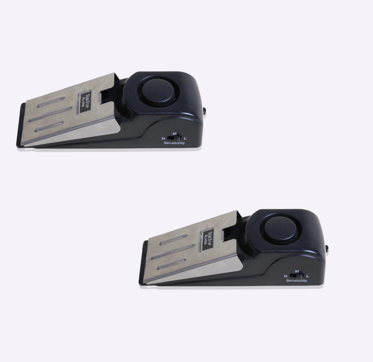 STORAZONE Home Appliances Black 2Pcs Door Stop Alarm Door Resistance Burglar Alarm Door Gap Alarm Door Stopper Alarm For Home Dormitory Safety