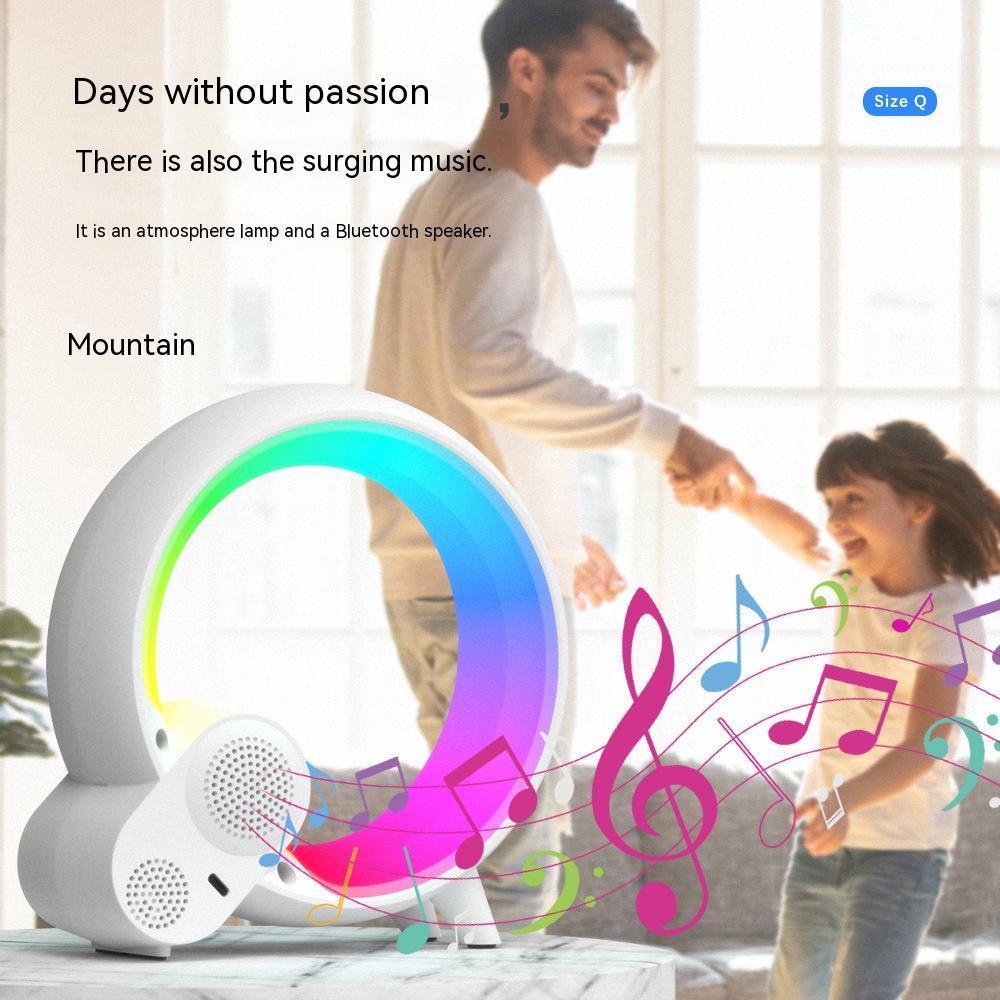 STORAZONE Home Appliances Creative Q Light Analog Sunrise Digital Display Alarm Clock Bluetooth Audio Intelligent Wake-up Q Colorful Atmosphere Light