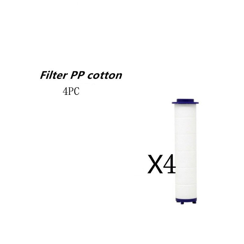 STORAZONE Home Appliances Filter PP cotton4PC Propeller Driven Shower Head With Stop Button And Cotton Filter Turbocharged High Pressure Handheld Shower Nozzle