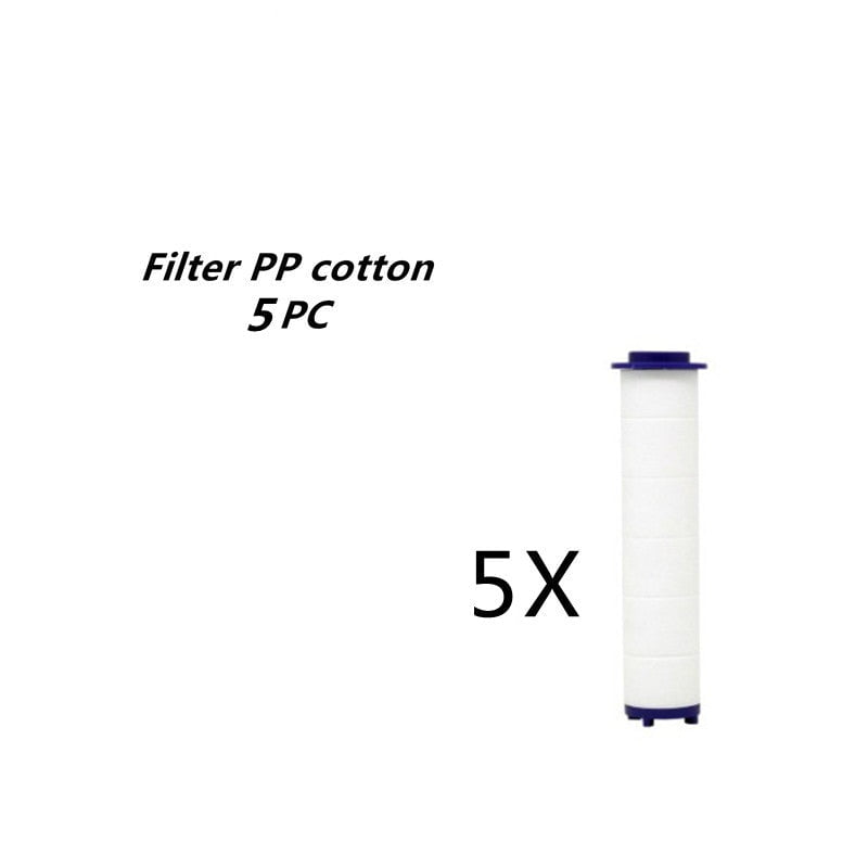 STORAZONE Home Appliances Filter PP cotton5PC Propeller Driven Shower Head With Stop Button And Cotton Filter Turbocharged High Pressure Handheld Shower Nozzle