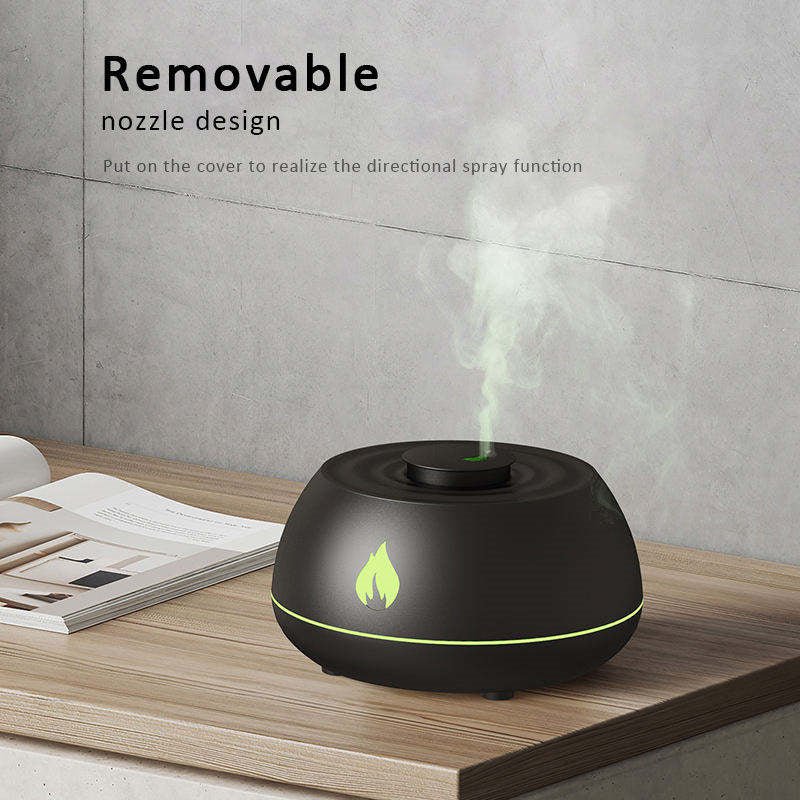 STORAZONE Home Appliances Flame Humidifier Aromatherapy Diffuser 7 Colors Light Home Air Humidifier 130ML USB Room Fragrance Essential Oil Diffuser