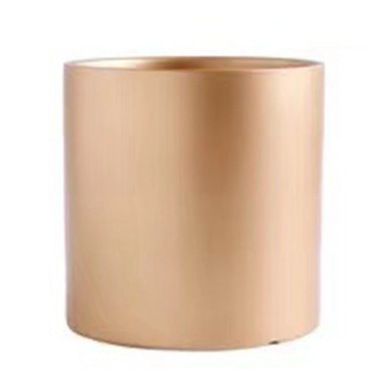 STORAZONE Home Appliances Gold / 13X13X13 Nordic Industrial Style Colorful Ceramic Flowerpot Succulent Planter Green Plants Cylindrical Shape Flower Pot With Hole Tray