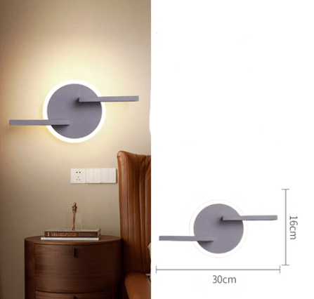 STORAZONE Home Appliances Grey round Minimalist art living room wall decoration lamps