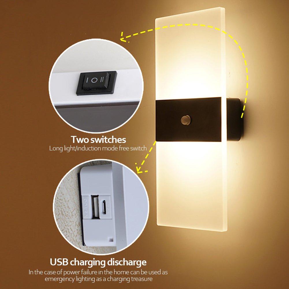 STORAZONE Home Appliances Indoor Sensing USB Charging Wall Lamp