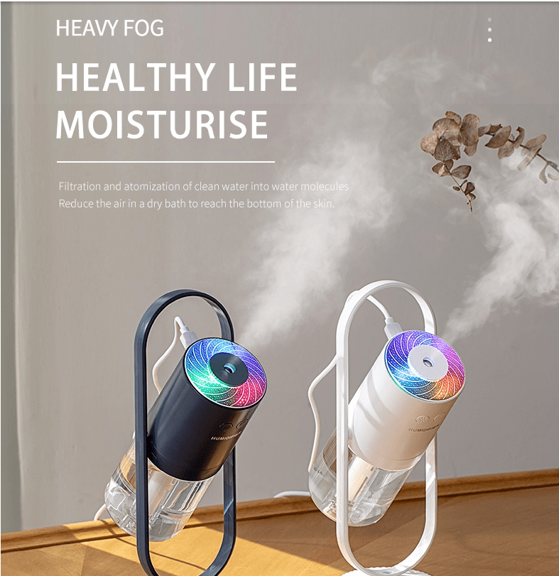 STORAZONE Home Appliances Magic Shadow USB Air Humidifier For Home With Projection Night Lights Ultrasonic Car Mist Maker Mini Office Air Purifier