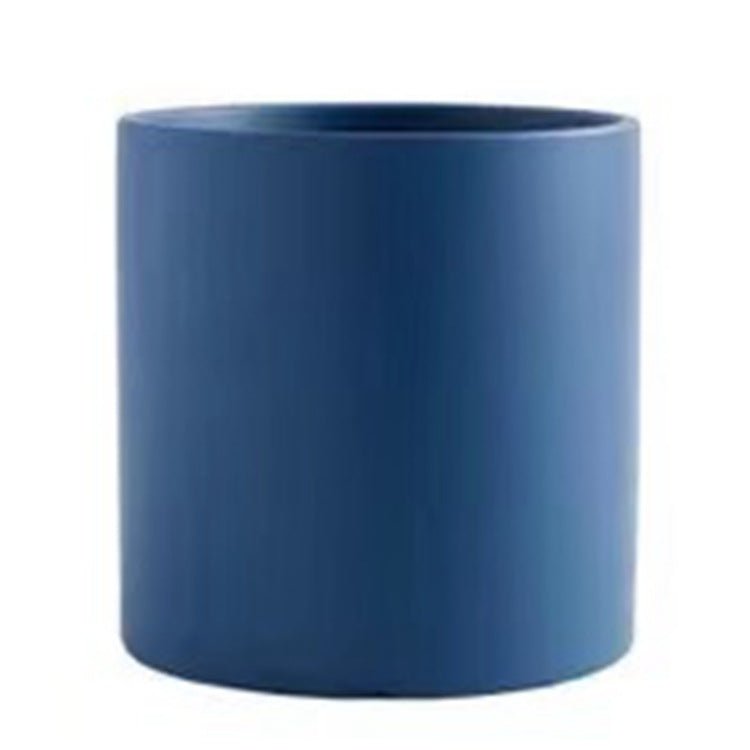 STORAZONE Home Appliances Navy Blue / 13X13X13 Nordic Industrial Style Colorful Ceramic Flowerpot Succulent Planter Green Plants Cylindrical Shape Flower Pot With Hole Tray