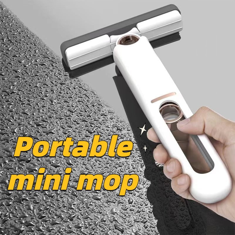 STORAZONE Home Appliances New Portable Self-NSqueeze Mini Mop, Lazy Hand Wash-Free Strong Absorbent Mop Multifunction Portable Squeeze Cleaning Mop Desk Window Glass Cleaner Kitchen Car Sponge Cleaning Mop Home Cleaning Tools