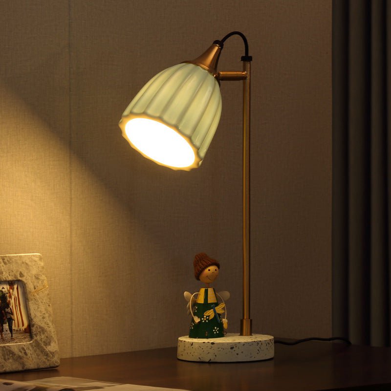 STORAZONE Home Appliances Nordic Style Light-transmitting Ceramic Ins Table Lamp