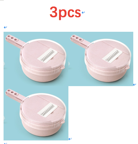 STORAZONE Home Appliances Pink / 3pcs 8 In 1 Mandoline Slicer Vegetable Slicer Potato Peeler Carrot Onion Grater With Strainer Vegetable Cutter Kitchen Accessories