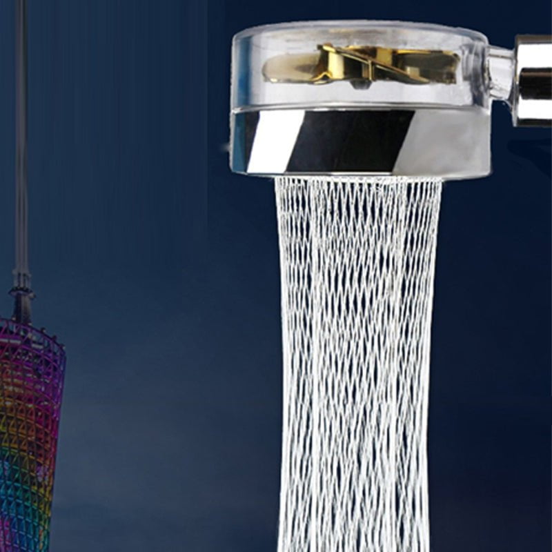 STORAZONE Home Appliances Propeller Driven Shower Head With Stop Button And Cotton Filter Turbocharged High Pressure Handheld Shower Nozzle