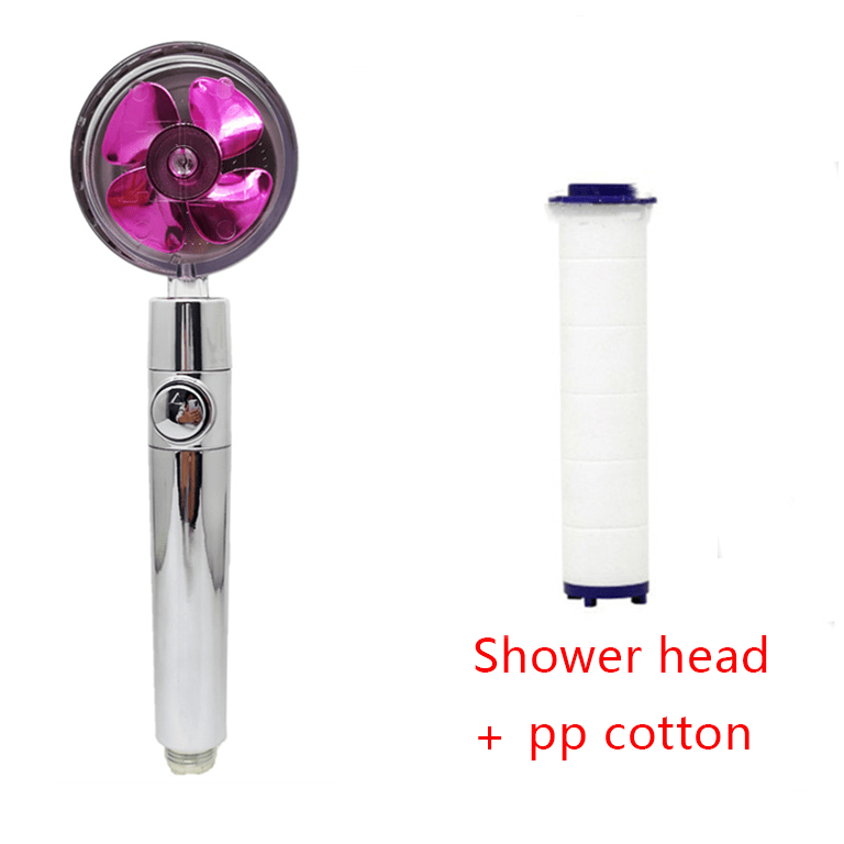 STORAZONE Home Appliances Set1 Shower Head Water Saving Flow 360 Degrees Rotating With Small Fan ABS Rain High Pressure Spray Nozzle Bathroom Accessories