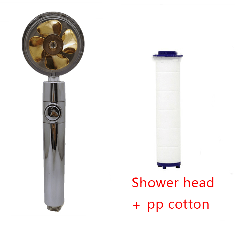 STORAZONE Home Appliances Set2 Shower Head Water Saving Flow 360 Degrees Rotating With Small Fan ABS Rain High Pressure Spray Nozzle Bathroom Accessories