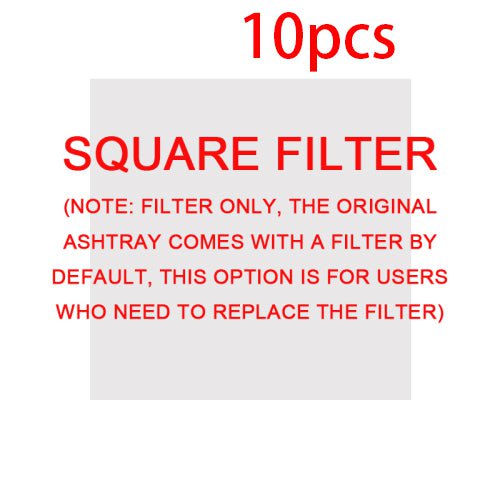 STORAZONE Home Appliances Square filter 10pcs Smoke Removal Air Purification Ashtray Anion Purification Practical Automatic Purifier Ashtray Portable Gadgets For Car Ashtray