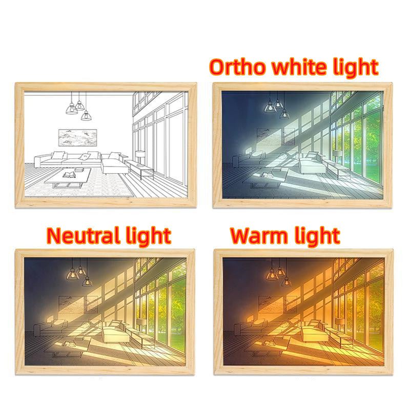 STORAZONE Home Appliances Sunny Day / 24.5x18.5CM / USB Illuminated Picture LED Decorative Light Painting Bedside Picture Style Creative Modern Simulate Sunshine Drawing Night Light Gift