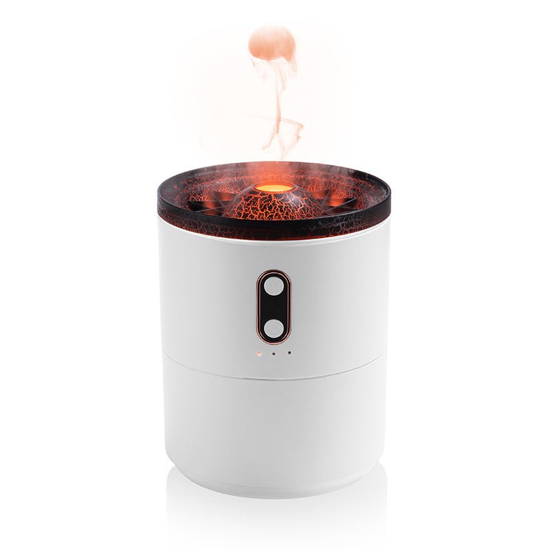 STORAZONE Home Appliances Volcanic edition / USB Volcanic Flame Aroma Essential Oil Diffuser USB Portable Jellyfish Air Humidifier Night Light Lamp Fragrance Humidifier