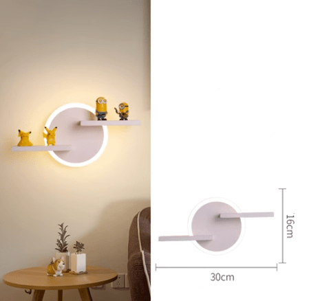 STORAZONE Home Appliances White round Minimalist art living room wall decoration lamps