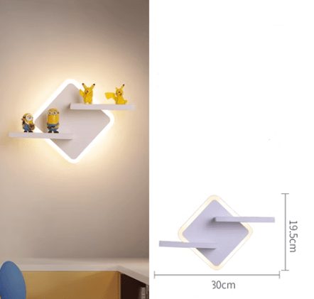 STORAZONE Home Appliances White square Minimalist art living room wall decoration lamps