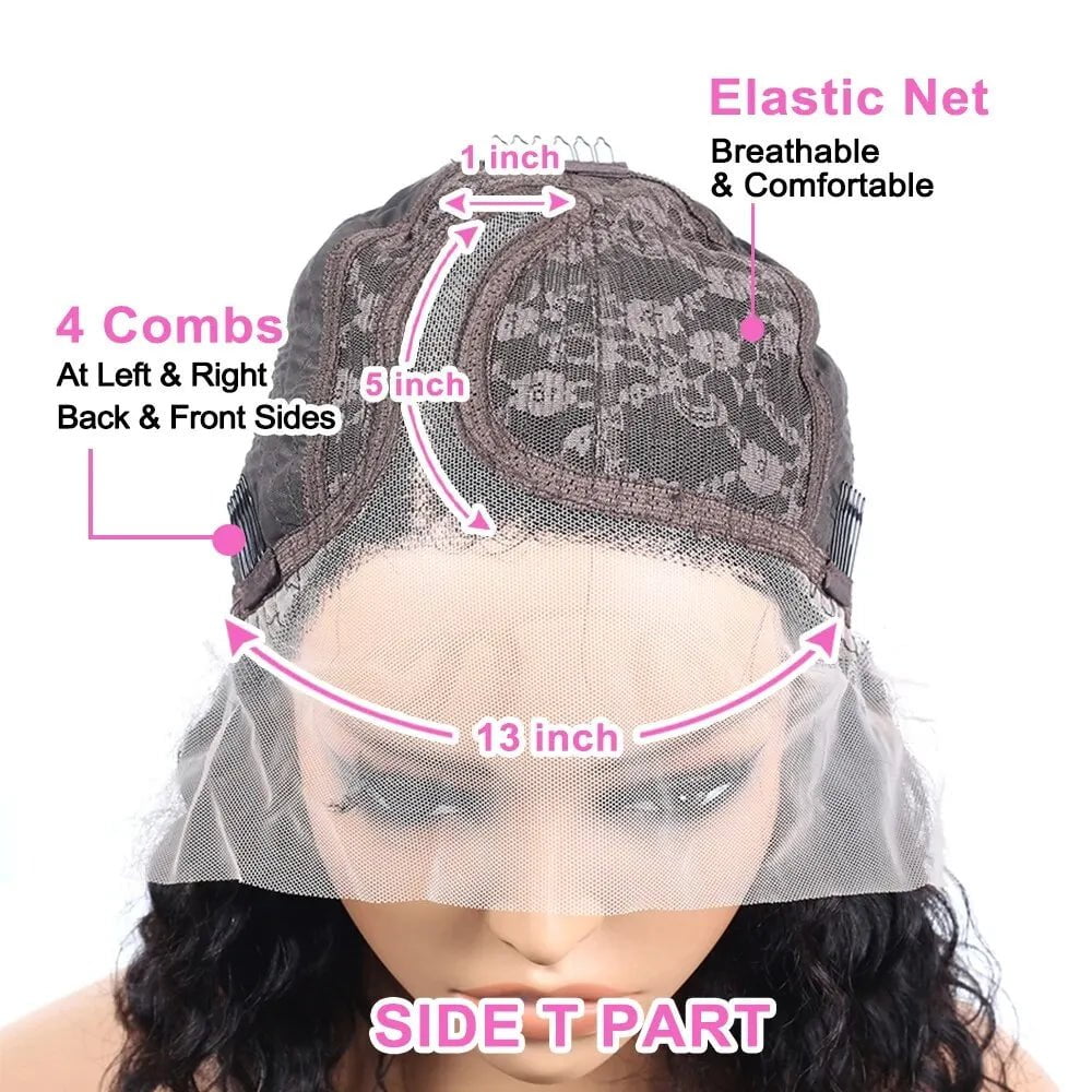 Storazone Hot Sale Short BOB Wig T Part Side Part Bob Wigs Lace Frontal Cuticle Aligned Pre Plucked Brazilian Human Hair for Black Women