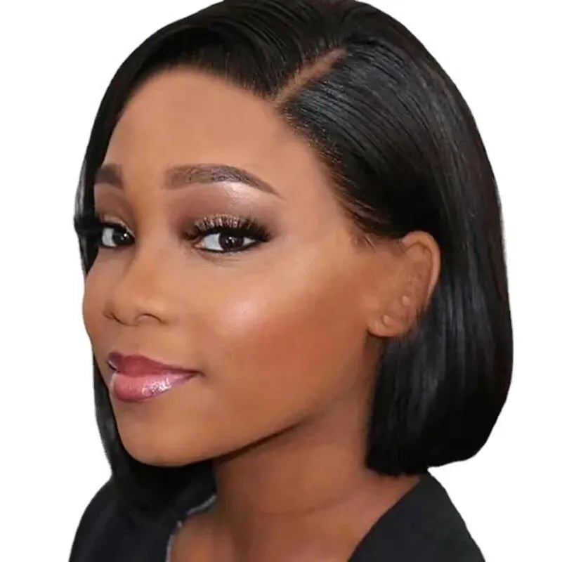 Storazone Hot Sale Short BOB Wig T Part Side Part Bob Wigs Lace Frontal Cuticle Aligned Pre Plucked Brazilian Human Hair for Black Women