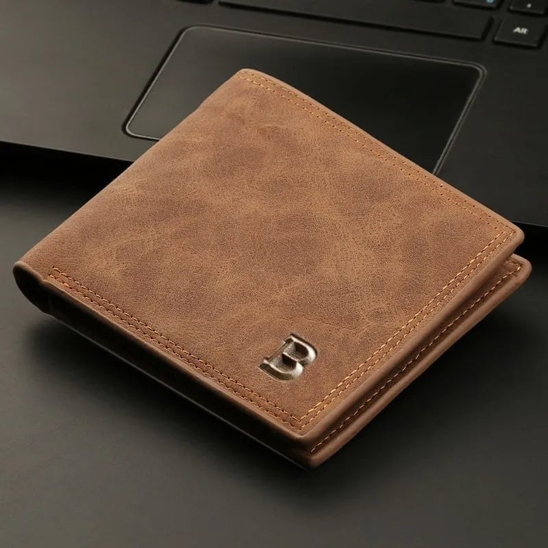 Storazone Hot Selling Leather Wallet Top Men Coin Bag Minimalist Thin Purse Card Pack Purse Business Short Wallet for Men 2023 New Fashion
