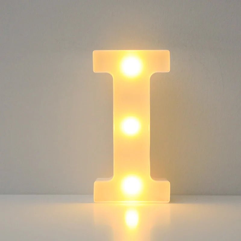 Storazone I / 16cm Alphabet LED Letter Lights Luminous Number Lamp Battery Night Light for Wedding Birthday Christmas Party  Home Decoration