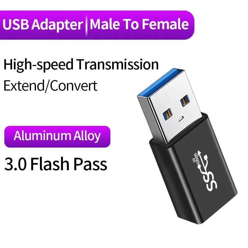 Storazone I 90 Degree Right Angle USB 3.0 Extension Adapter Upward Elbow 10Gbps USB Connector For PC Male to Female Extension Plug Converter