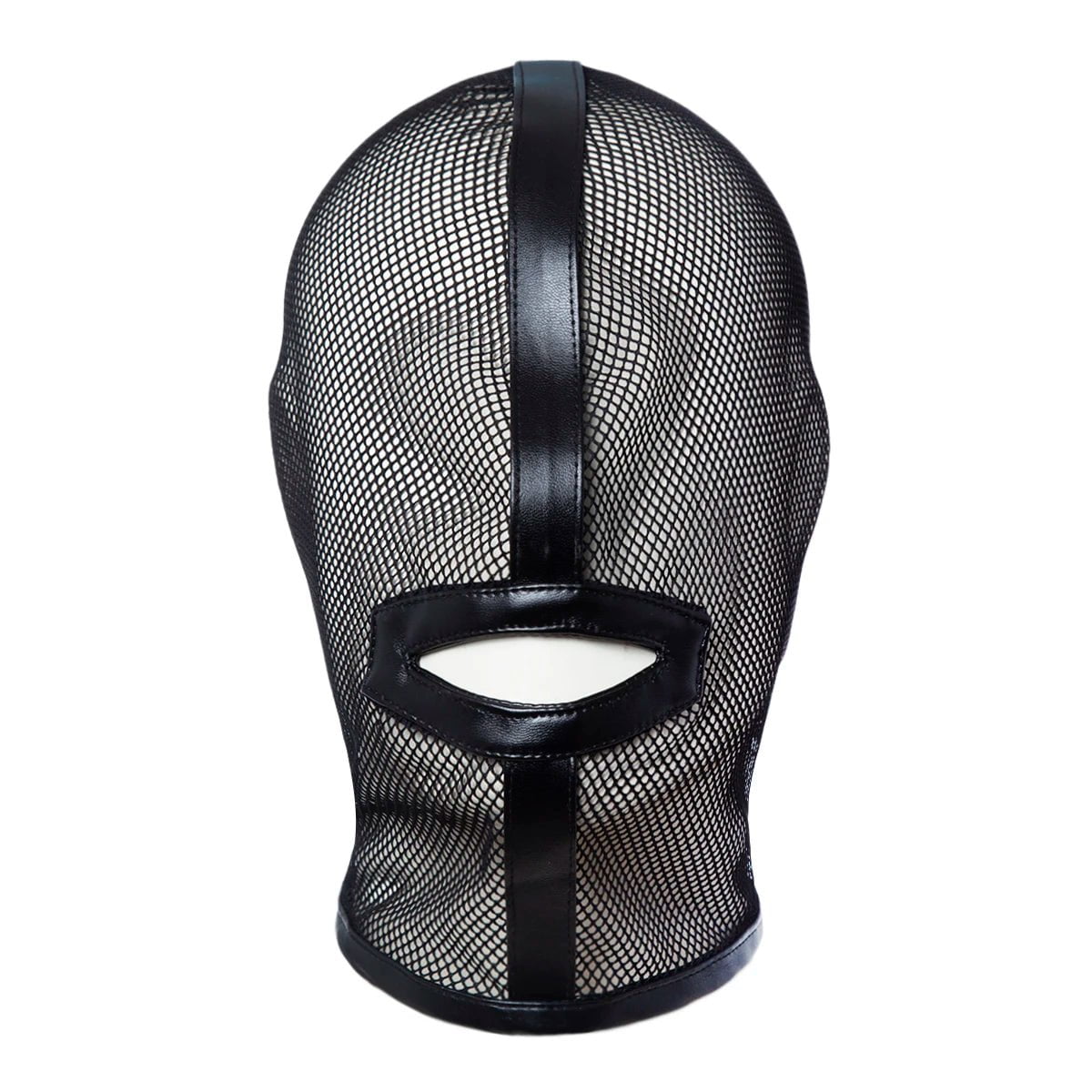 Storazone I Soft PU Leather Hood Mask Blindfold Full Head Harness Restraints Mask BDSM Bondage Gimp Halloween Mask Sex Toys for Couples