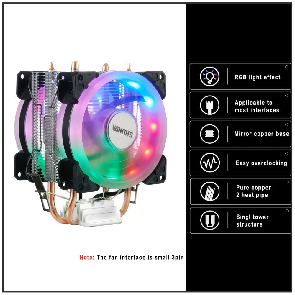 Storazone IWONGOU am4 processor cooler lga1700 2 Heat Pipes air cooler x99 intel LGA2011 1151 1155 1200 AMD AM3 AM4 ryzen processor cooler