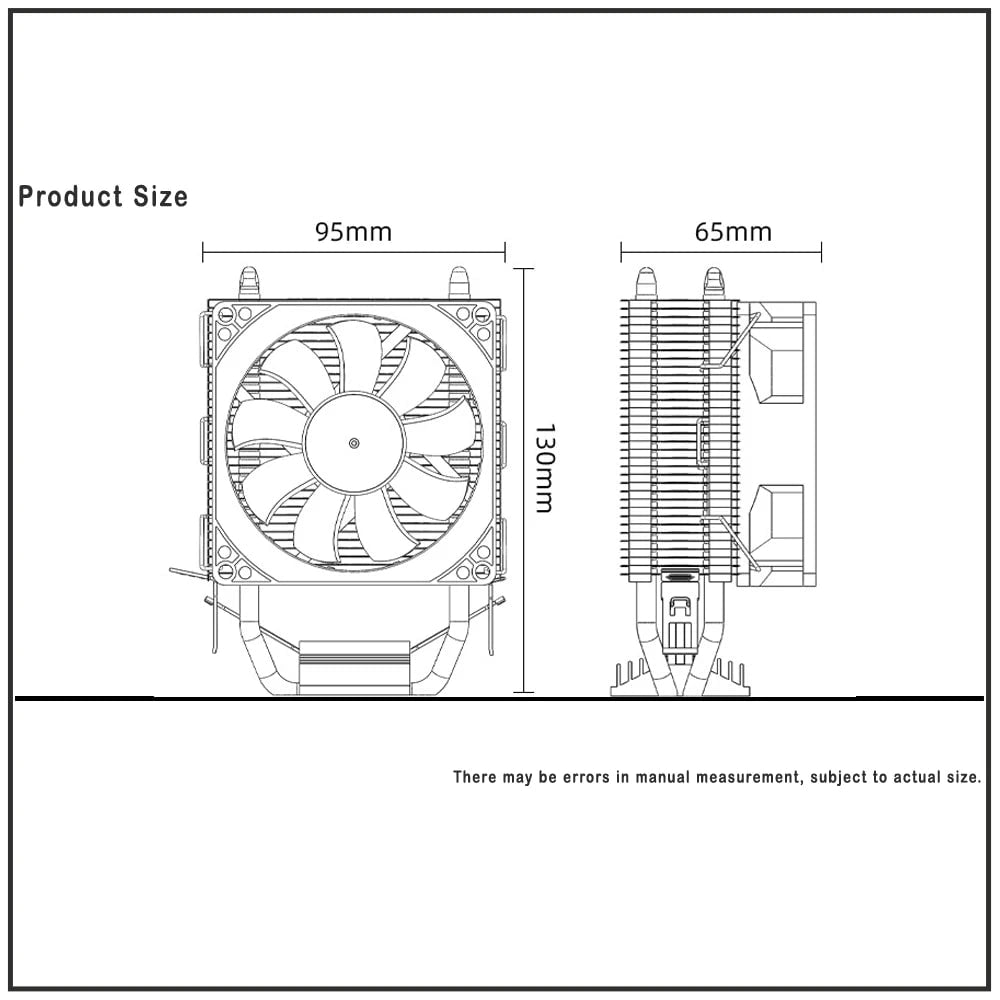 Storazone IWONGOU CPU Cooling Fan 3pin For Intel LGA1150/1151/1155/1156/775/1200 AMD/AM3/AM4 X99 X79 Processor Cooler Silent Radiator