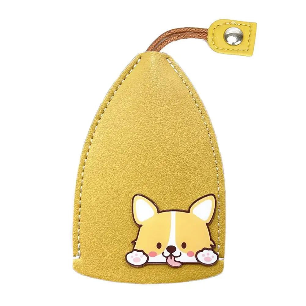 Storazone J / China Christmas Elk Key Box Cute Pull Out Key Wallets Case PU Leather Key Case Pull Type Pocket Key Holder For Keys Leather keychain