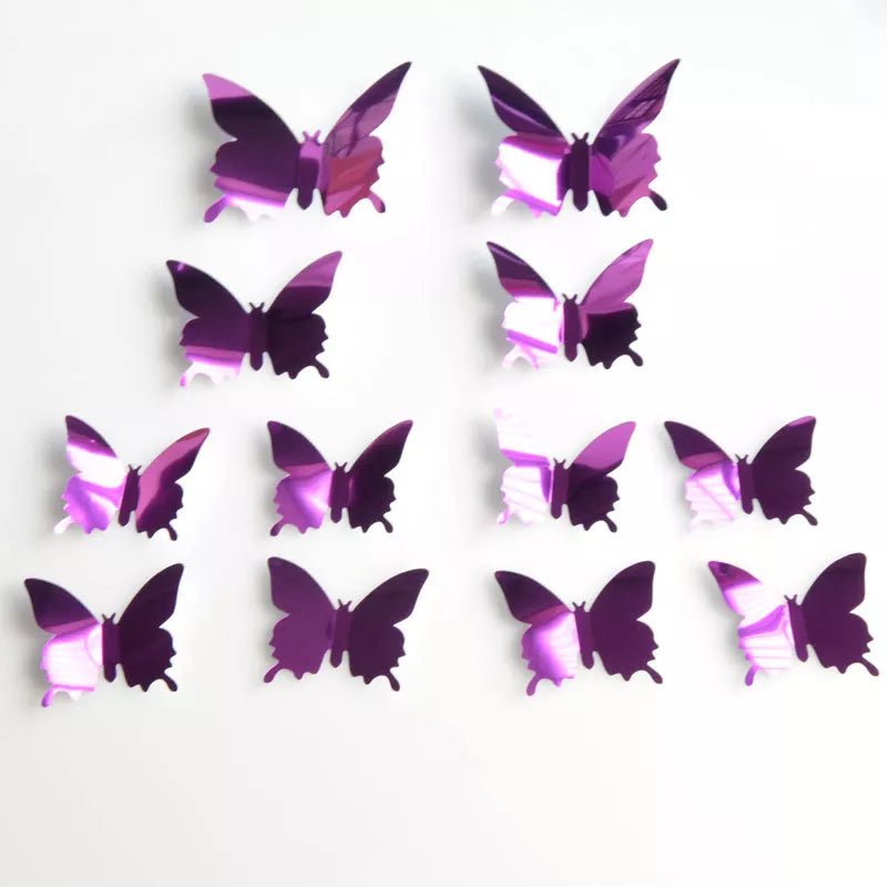 Storazone J Creative Butterfly Refrigerator Sticker Home Decoration Kitchen Mural DIY Wall Stickers Party Sticker Kids Room Wallpaper