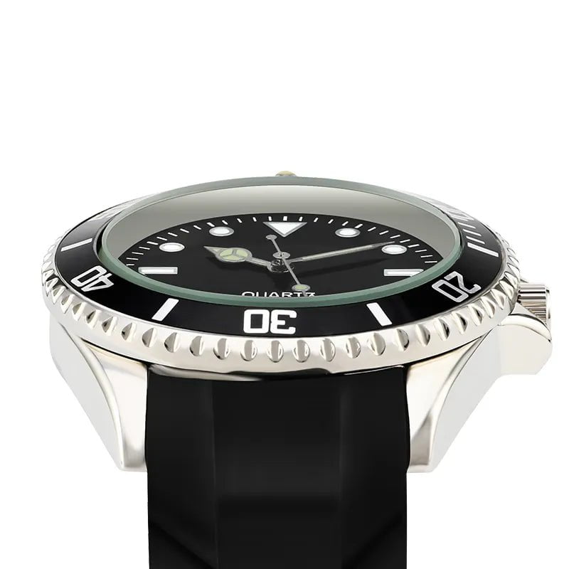 Storazone Japan Movement No Logo 40mm Rotating Bezel Rubber Strap Quartz Analog