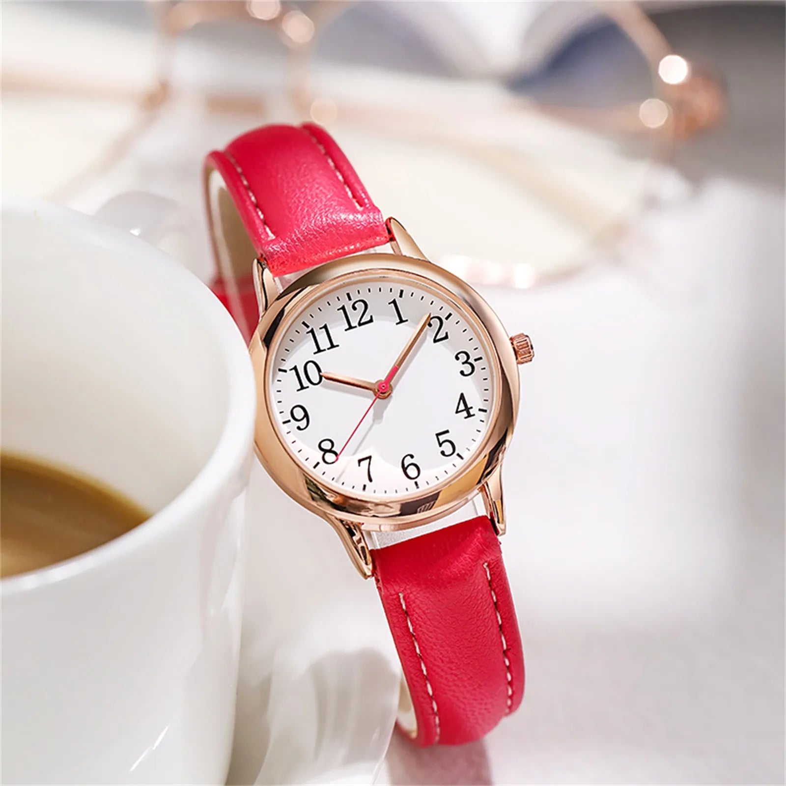 Storazone Japan Movement Women Quartz Fine Watch Easy To Read Arabic Numerals Simple-Dial часы женские наручные montre femme relojes para